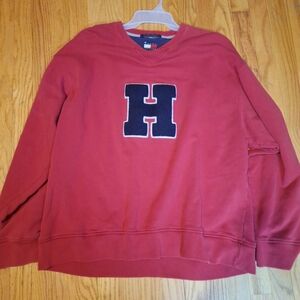 Tommy Hilfiger Vintage Letter H Letterman Sweater Mens XL